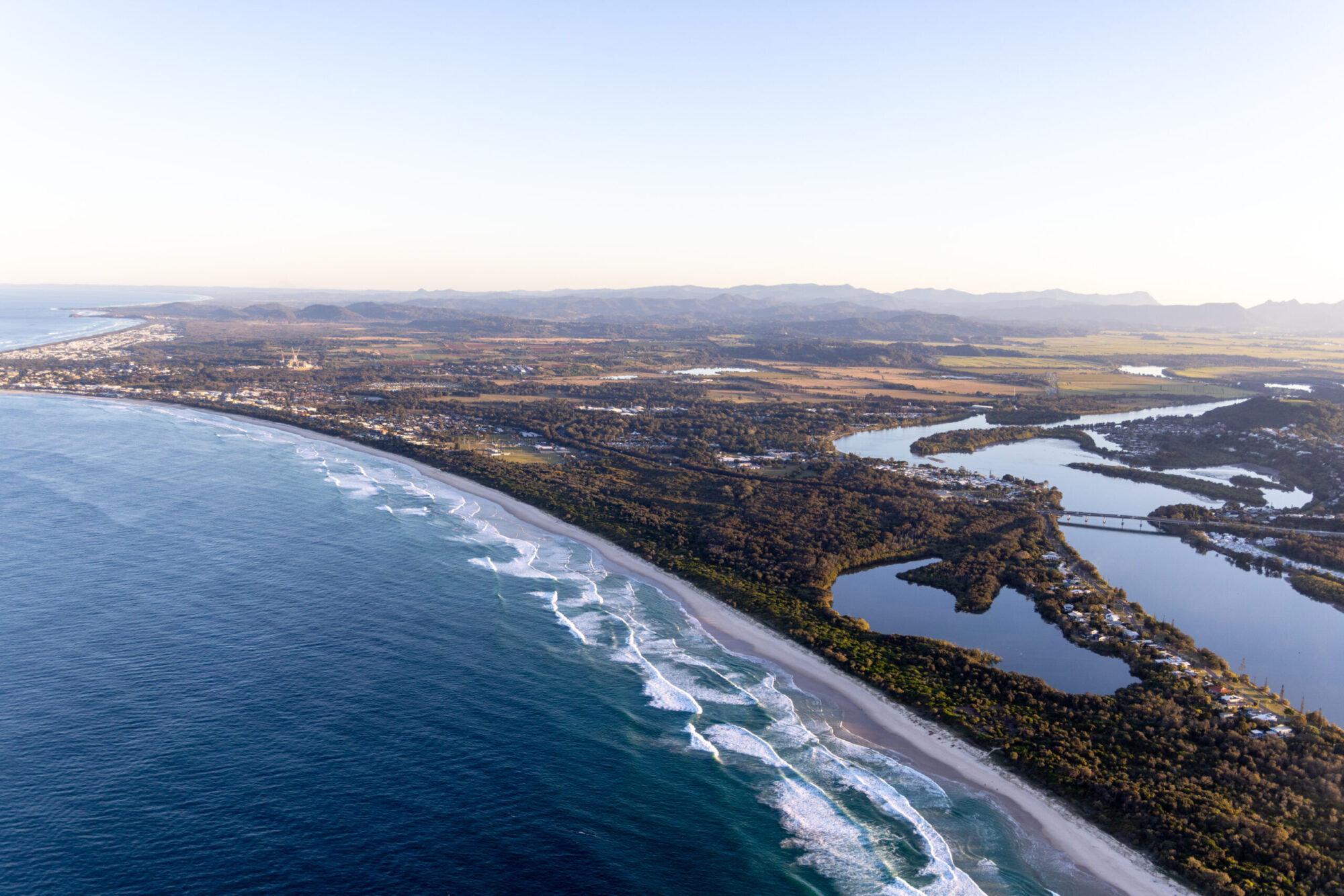 Fixed-wing aerial photography Melbourne harbour port and coastal area