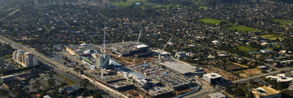 Aerial view of Doncaster Westfield 'Shoppingtown' taken in 2006.