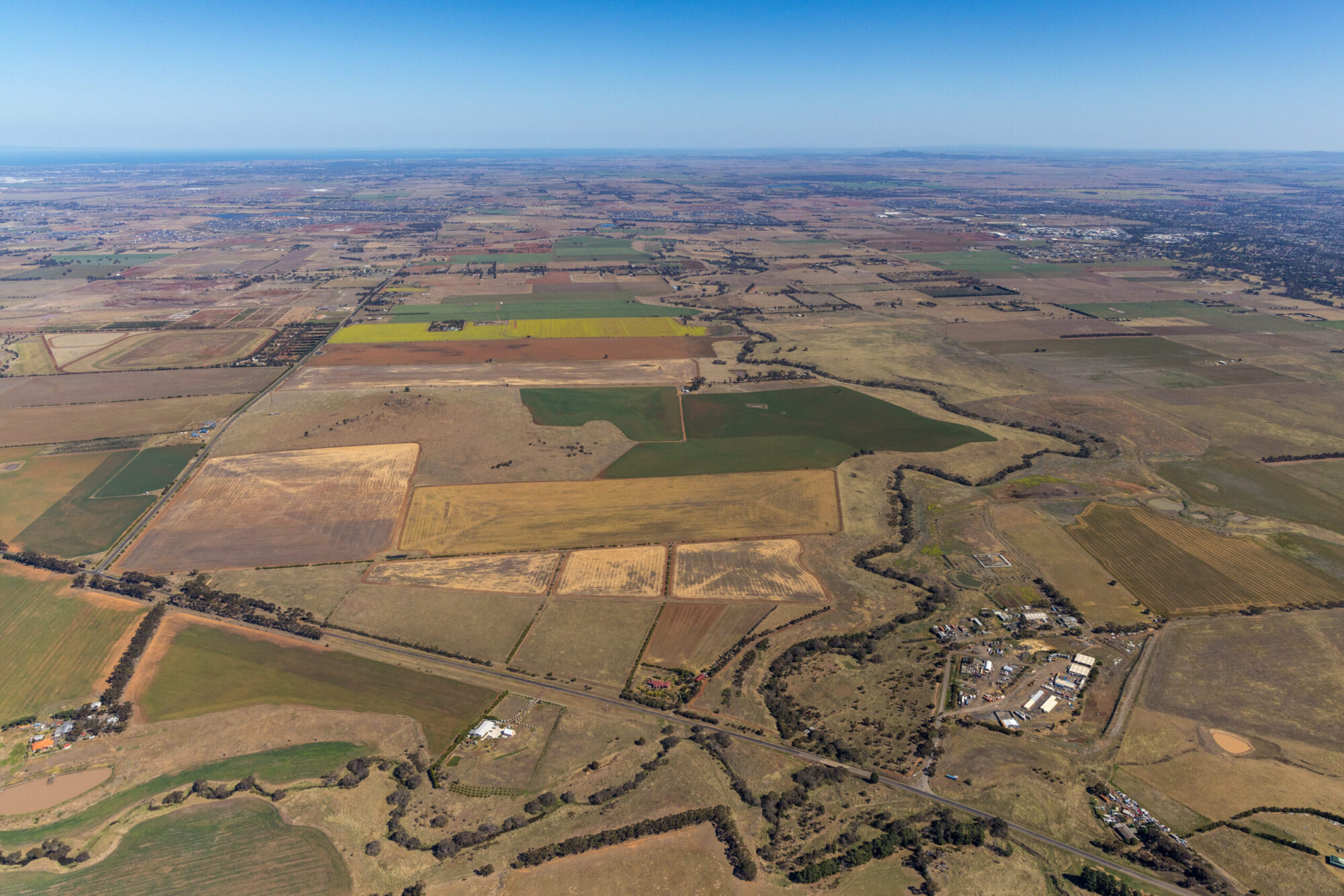 Aerial view of property development