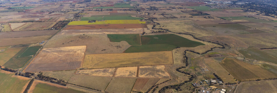 Aerial view of property development