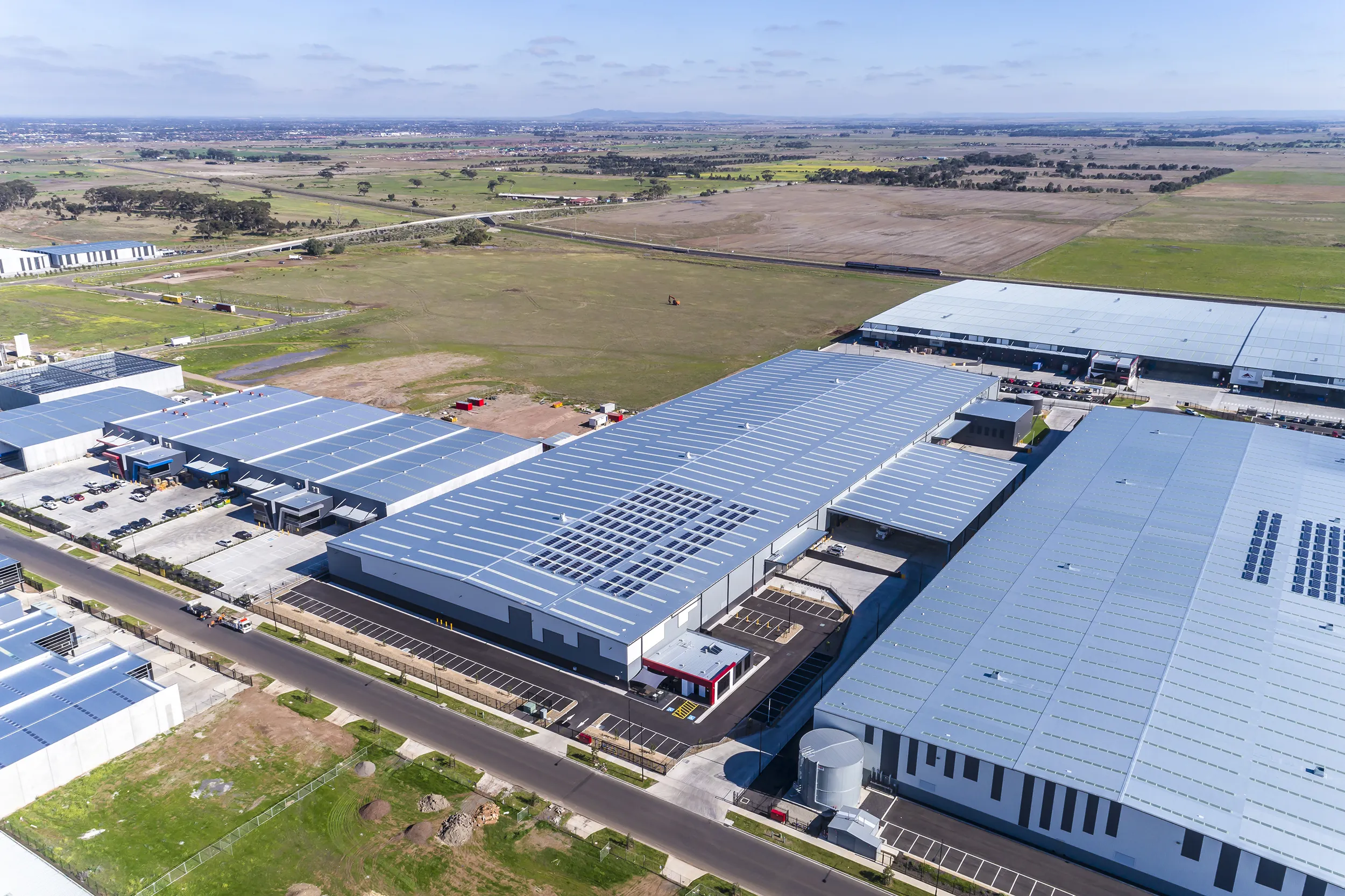 Aerial drone photography Melbourne construction development project