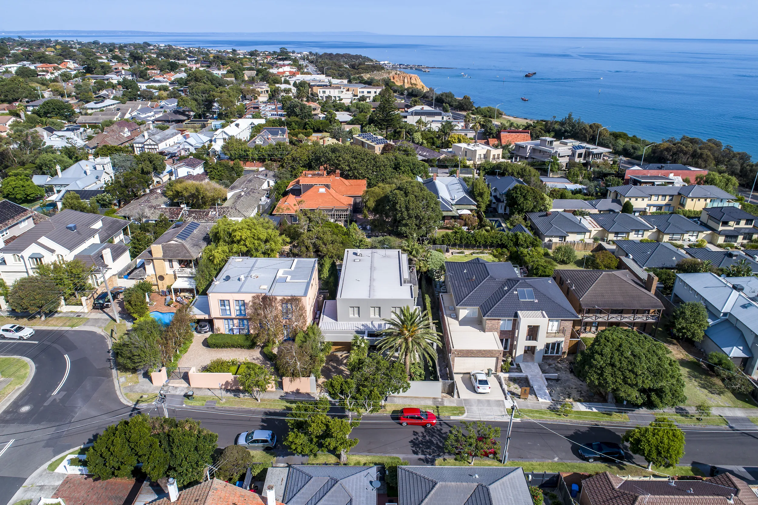 Aerial drone photography Melbourne residential development estate